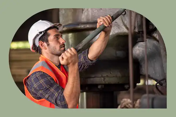 boilermaker working in an industrial setting